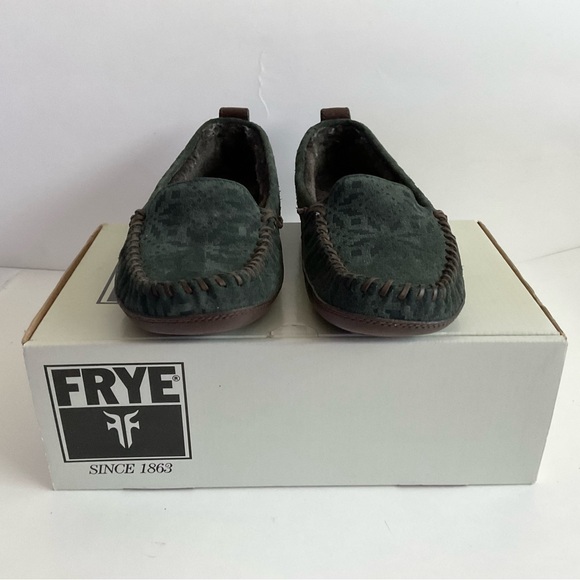 Frye Morgan Suede Leather Shearling Line Slip On Loafer Shoes - Picture 9 of 12